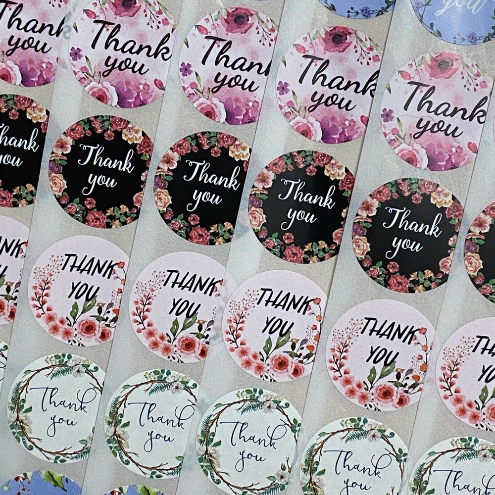 40 Small Thank You Stickers! (Quarter Size)
